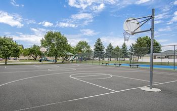 Basketball and tennis courts
